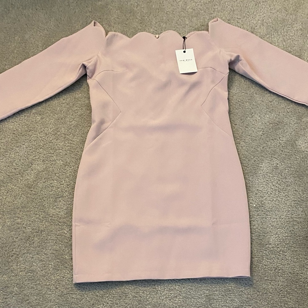 NWOT Soft Pink Off the Shoulder Mini Dress